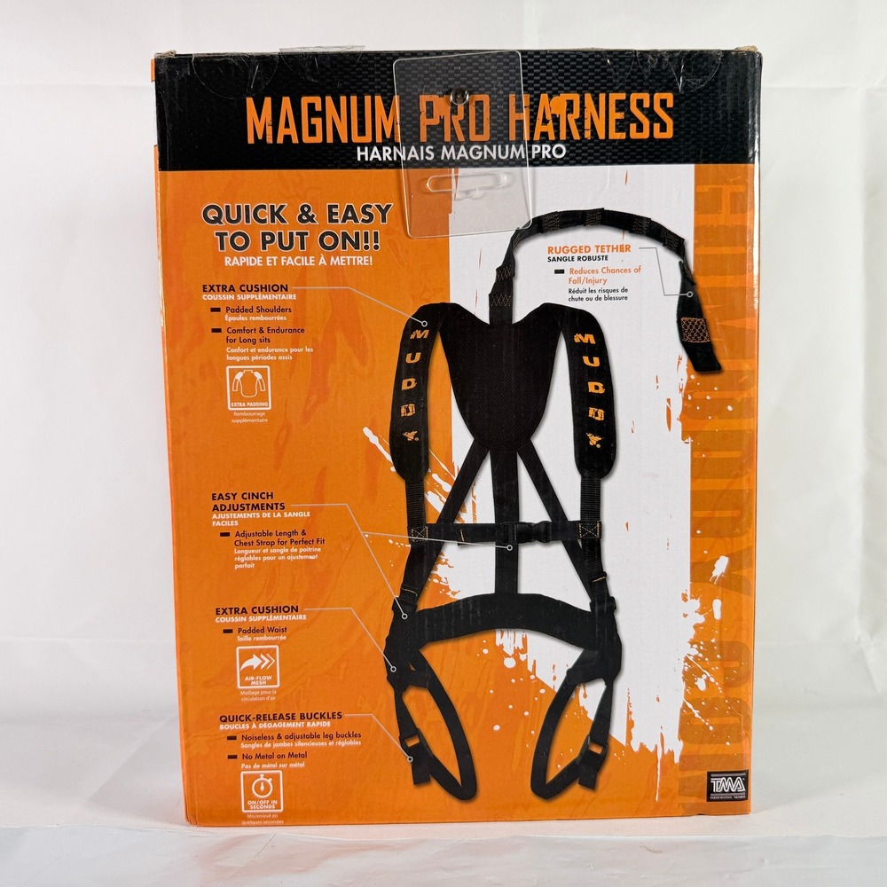 Muddy Magnum Pro Safety Harness Tree Stand Hunting Treestand MUD-MSH110 NIB :